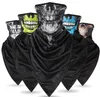 Skull head print Triangular scarves Half Face masks Halloween party Mask Ghost magic Scarf Bandana Neck Warmer Turban cycling mask