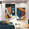 Resimler Özet Yüz Sanat Baskı Modern Geometrik Oturma Odası Dekor Tuval Kapalı Dekorasyon9851194