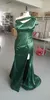 2021 Real Pics Sheath Long Bridesmaid Dresses Ärmlös Satin Drapped Plus Size Custom Made Maid of Honor Gowns