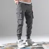 Calças masculinas 2023 Páfeos de retalhos Cargo harém mens de hip hop casual jogador tatical calças harajuku streetwear macho