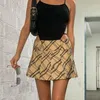 Lucyever Dames Casual Geruite Geplooid Mini Rok Zomer Mode Hoog getailleerd Korte Rok Vrouw Sexy Wilde Dames Rok 210521