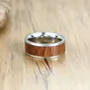 Старинные кольца палец прочный 316L нержавеющая сталь из нержавеющей стали 8 мм кольцо из дерева украшения
