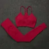 Gym Set Set Naadloze Vrouwen Yoga Training Suits Fintess Kleding BH Push Up Leggings Shorts Sport Dragen Lange Mouwen Outfits 210802