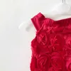 愛のDDMM夏の子供の服のための女の子のドレスのバラの花びら