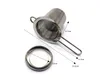 Teapot tea strainer with cap stainless steel loose leaf infuser basket filter big lid CG001
