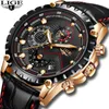 Luxusmarke LIGE Uhren Herrenmode Sport Militär Quarzuhren Herren Leder Business Herren Wasserdicht Relogio Masculino 210527