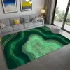 抽象的な大理石の緑の寝室の敷物瑪瑙石のテクスチャ印刷されたリビングルーム大きなフランネルの床のマットエリアコーヒーテーブル210626