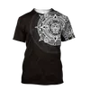 Męskie koszulki Aztec Mexico Tattoo 3D nadruk na całej powierzchni Mężczyźni/kobiety Design Gothic Streetwear Tshirt Oversize 5XL 6XL 90s Boy Clothes