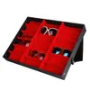 18 Grids Grids Occhiali da sole Occhiali da sole Glasses Storage Display Box Holder Case Organizer MDJ998 X0703