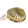 Gold Shell Shape Wedding Candy Box Plastic Gift Favor Holder Boxes Birthday Christmas Party Silver White Pink Decor Supplies