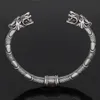 pin new Viking Dragon bracelet men double head Dragon open wristband Bracelets2234578