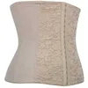 Svart aprikos röd korsetter underkläder FEMME Bodyshaper Slimming Waist Cincher Bustier Steel Bone Underbust Lace Corset