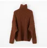 H.SA Frauen Winter Rollkragenpullover Koreanischen Stil Twisted Pull Tops Herbst Winter Pullover Strickjacke Jacke Mantel 210716