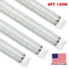 150W SMD 5730 V w kształcie 2 stóp 3ft 4ft 5 stóp 6 stóp 8FT LED LED T8 Zintegrowane podwójne boki światła 85-265V Maszyny żarówki w USA