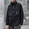 Sommar Snabbtorkande Jacka Män Tunn Pullover Hooded Windbreaker Workout Sport Coat Fashion Loose Big Pocket Ytterkläder Man 210909