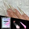 120pcs Poly Full Cover Quick Building Gel Mold Tips Con Box Extension Art UV Builder Easy Find Nail Tool