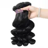 Achetez 3 paquets obtenez une fermeture Extensions de cheveux lâches profondes paquets de cheveux humains brésiliens avec fermeture vague lâche Yaki droite Wate8333607