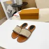 Latest Women Slides Fashion Slippers Lock it Flat Mules Genuine leather Slides Summer Flat Flip Flops Beach Party With Box