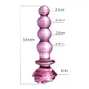 Glass Dildo Pink Rose Flower Shape Vaginal Anal Butt Plug Self Comfort Masturbator Sex Toys For Woman7596294