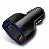 Caricabatteria da auto USB C 7A 35W ricarica rapida tipo C QC 30 PD adattatore di alimentazione automatica usbc con scatola al dettaglio per Iphone 7 8 11 12 13 pro Samsu5339855