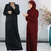 Vestuário étnico Eid com capuz muçulmano feminino vestido hijab vestuário de oração jilbab abaya longo khimar cobertura completa vestido ramadã abayas islâmico2780