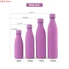 350/500/750/1000 ml isolierte Edelstahl-Wasserflasche, Thermosbecher, Gummi-Lackoberfläche, Vakuumflasche, Kaffeetasse, Flasche 210913