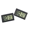 Bijgewerkt Embedded Digitale LCD Thermometer Hygrometer Temperatuur Vochtigheid tester koelkast Vriezer Meter Monitor zwart witte kleur