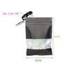 1000 stks ritssluiting slot mylar folie tas met mat clear window Self Seal Traan Notch Reclosable Herbruikbare Flat Pouches for Food Snack Tea