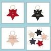 Key Rings Jewelry Fashion Holder Leather Star Shape Chain Wholesale Luxury Drop Delivery 2021 Xb50T