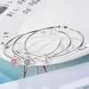 CR169 Lotus Bracelet Female Korean Style Sweet Pink Peach Blossom Strawberry Crystal Bracelets Flower Moonstone Hand Jewelry3302250