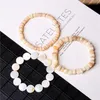 Beaded Strands Men Bracelets Natural White Yellow Mother Of Pearls Vintage Jewelry Irregular Shape Shell Beads Bangle Women For Party Fawn22