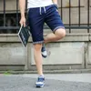 Summer men shorts cotton beach board short pant lace up elastic waist casual wear big size