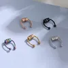 Anti -allergie roestvrijstalen clip op neusringen magneetstuds gouden regenboog geen gat ring body sieraden voor vrouwen mode wil en zandig