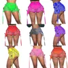 gele hoge taille shorts