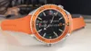 Orologi con lunetta in ceramica a 10 colori Orologi da uomo automatici Cal 8500 Orologio da uomo Apnea James Blue Orange Bond 007 Ocean Diver 600m Luminous Steel205E