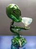 Alien Стеклянные трубы Курение трубы водопроводные трубы 18 см Высота зеленый G Spot Crowching Трубы инопланетные стеклянные трубы Zeusartshop