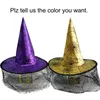 Top Seller Halloween Party Hats for Masquerade Dress Up Rose Mesh Non-woven Fabric Witch Hat Various Styles C70816I