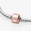 Womens Bracelets 925 Sterling Silver Charms Jewelry for Pandora Moments Snake Chain Bracelet with Original box High quality