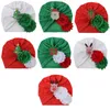 Berretti Cappelli Bel Fiore Cappello da bambino Buon Natale Ragazza Turbante Nodo Avvolge la testa Berretto per bambini Berretto Nato Regali per il festival