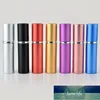 Aluminium Perfume Bottle 5 ML Portable Refillable Glass Perfume Bottle Aluminum Sprayl Perfume Atomizer Travel Bottles LZ0407