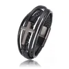 Bangle Fashion Classic Multi-Layer Design Cross Men Leather Armband Trend Party