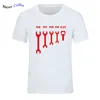 Heren Grappige Moersleutel Klauw Spanner Herten Auto Monteur Gift T-shirt Ontwerp Korte Mouw Ronde Kraag O Neck Fitness Shirt 210629