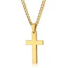 Fashion Cross hängsmycke souvenir smycken mans halsband present guld, silver, svart