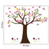 Catoon Animal Färgglada PVC New Wall Stickers för Barn Room Owl Tree Dekal Stor original storlek 60 * 90cm 210420