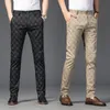 Ropa de moda de moda ropa de 7 colores para hombres delgados delgados pantalones casuales de pantalones tendencia a los pantalones a cuadros negros hombres