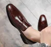 Homens britânicos luxurys vestido sapatos para macho coiffeur borla formal mocassins clássico festa de casamento sapato sapato deslizamento em mais tamanho 38-45