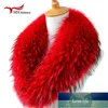 Real Raccoon Fur Scarves Woman 100% Pure Natural Raccoon Fur Collar Warm Winter Scarves Red Fur Collar M8 Factory price expert design Quality Latest Style Original