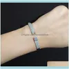 Bangle Bracelets Jewelrydesigners Jewelry Inlaid With Diamond And Zircon Split Temperament Simple Personality Bracelet Brb26 Drop Delivery 2