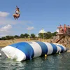 BLOBウォータージャンプインフレータブル湖ランチャーAquaおもちゃのエアバッグジャンプピロートランポリン楽しい極端な冒険夏の娯楽ゲーム5m 6m 8m 10m