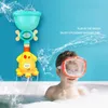 Giocattoli da bagno per bambini Ventosa Gioco d'acqua Giraffa Granchio Modello Rubinetto Doccia Spray room Kit Regali 210712